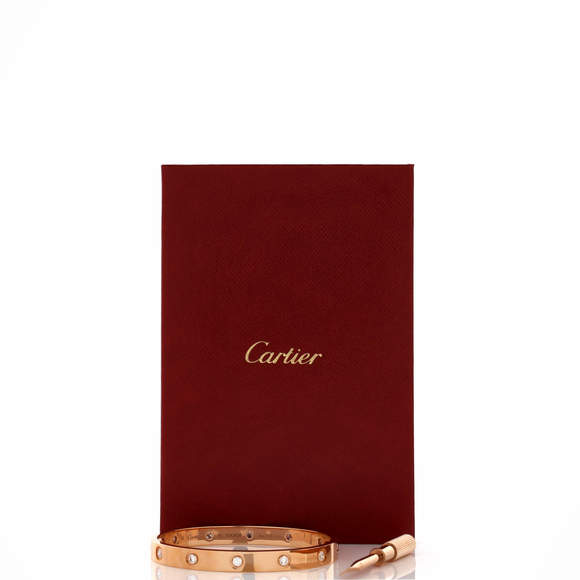 Cartier Love 10 Diamond Bracelet 18K Rose Gold with Diamonds - Picture 4 of 4